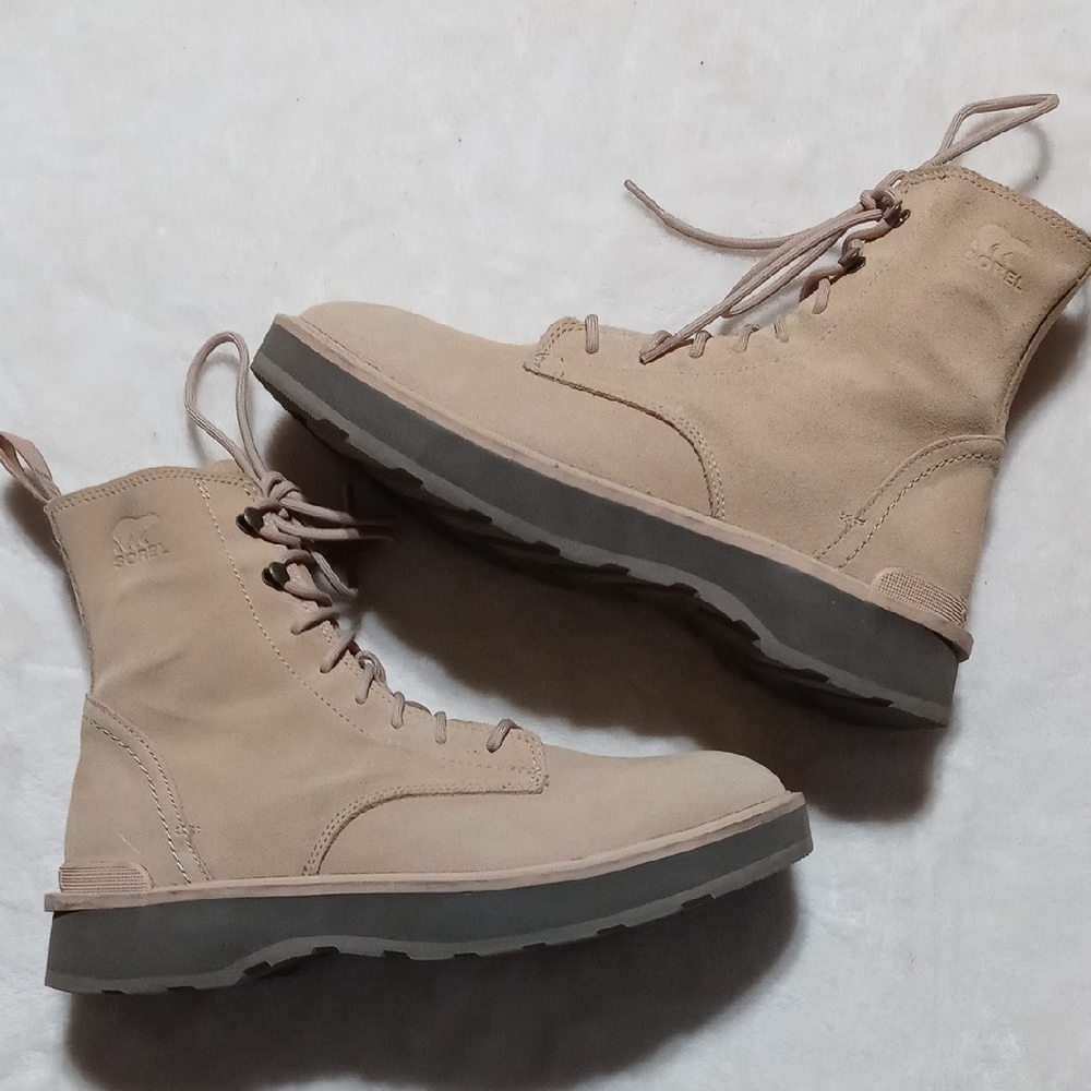 Sorel Hi-Line Men's Tan Lace-Up Boots Size 8.5